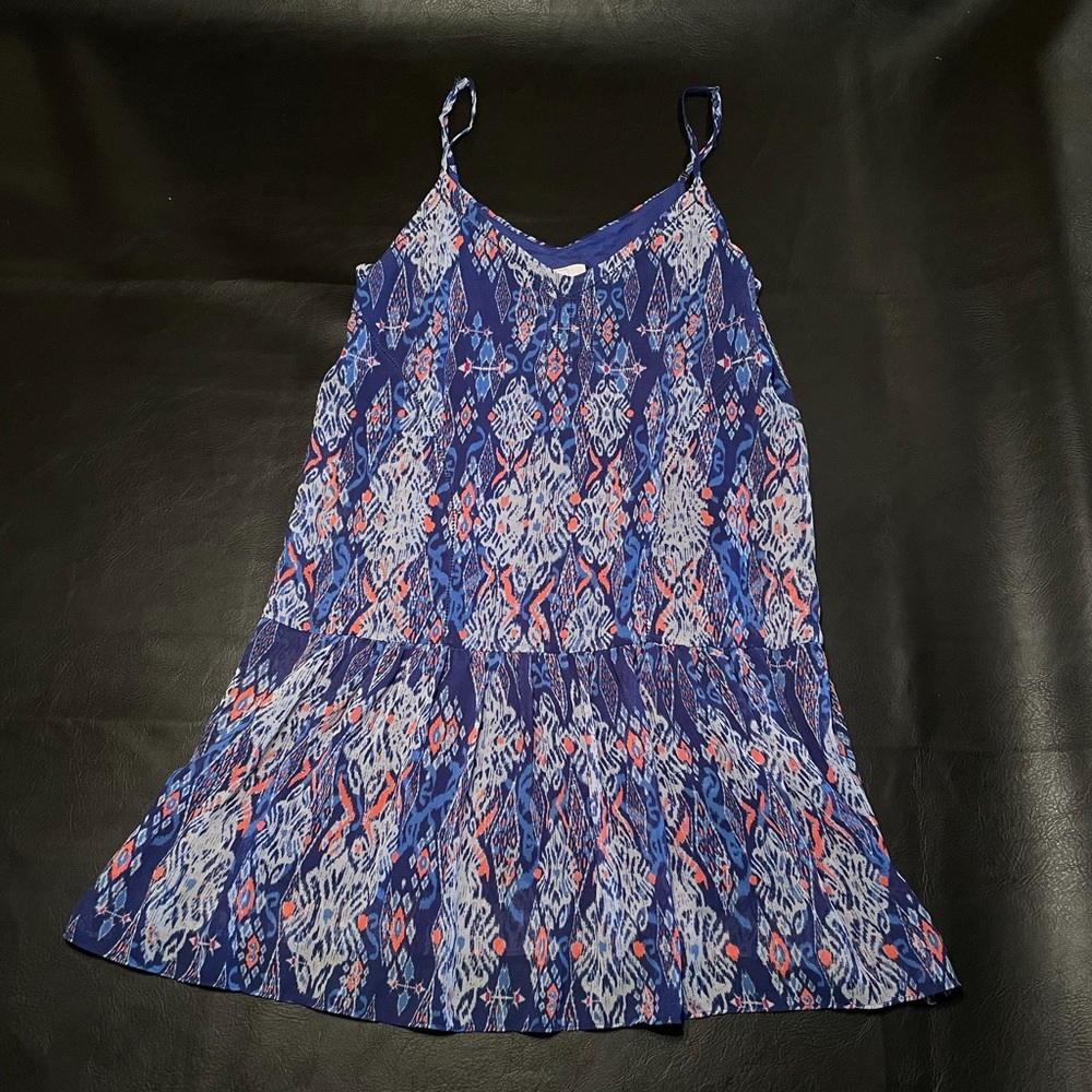 Sz S Dolce Vita blue and coral dress